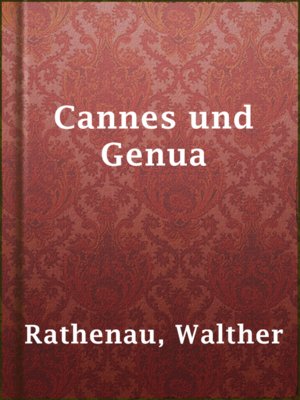 Cannes und Genua - ebook